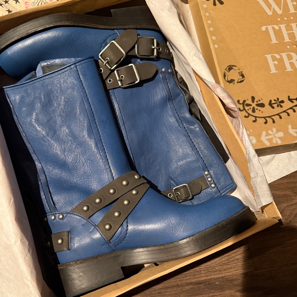 FREE PEOPLE We The Free Janey Engineer Boots New in Box - Picture 5 of 12